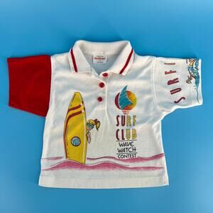90s surf colorblock polo shirt 1990s vintage size 4